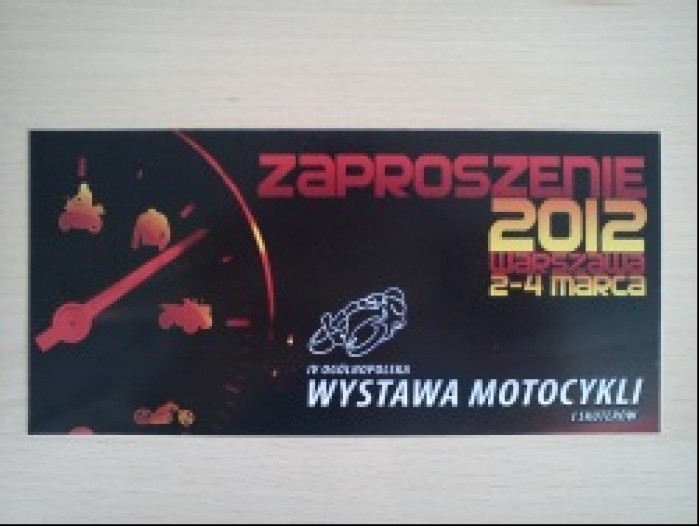 Zaproszenia na IV Ogolnopolska Wystawe Motocykli i Skuetrow
